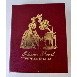 Edison Ford Winter Estates Brass Ornament Woman Child Victrola